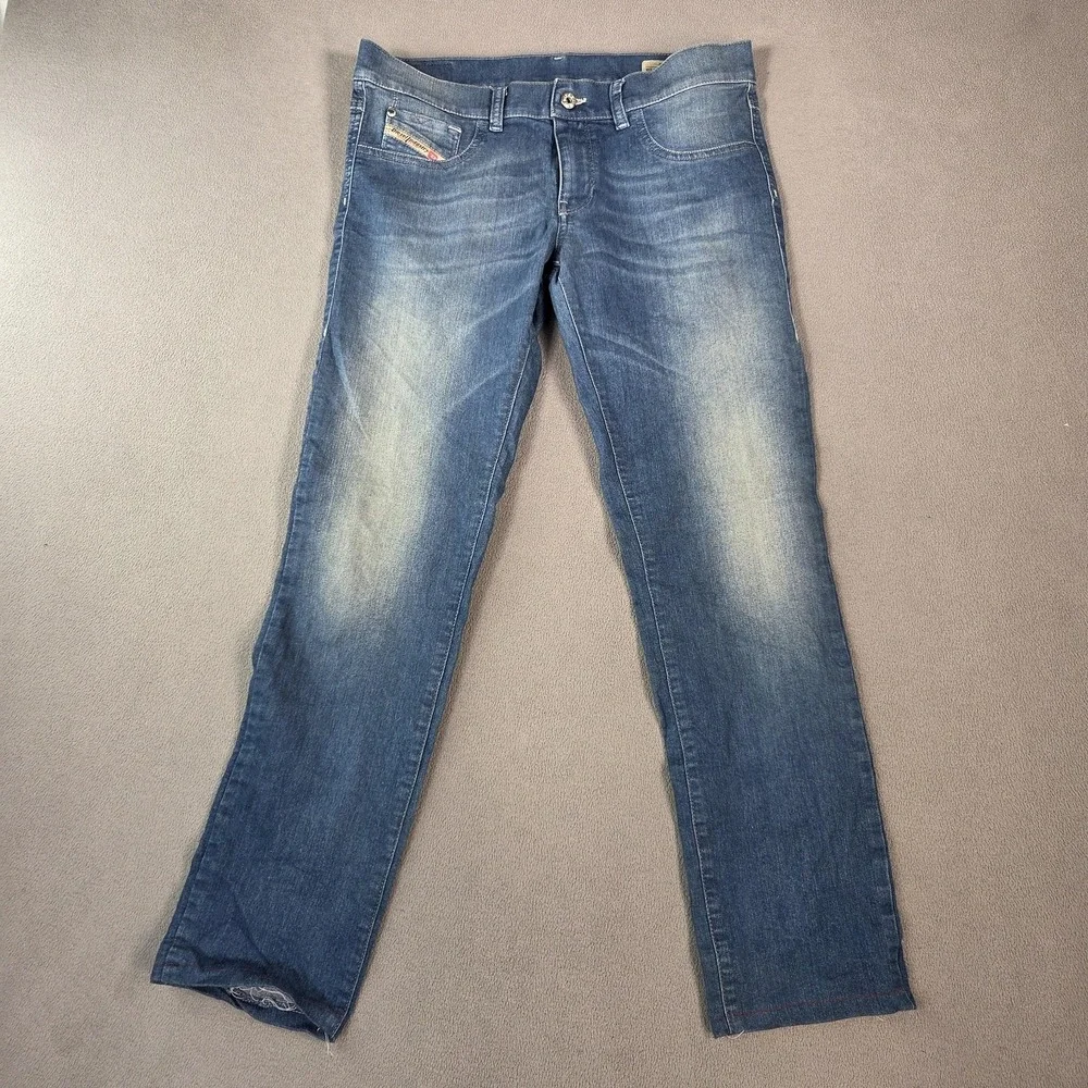 Diesel Jeans Womens 32 Blue Livier Super Slim Jegging Low Waist Stretch Denim
